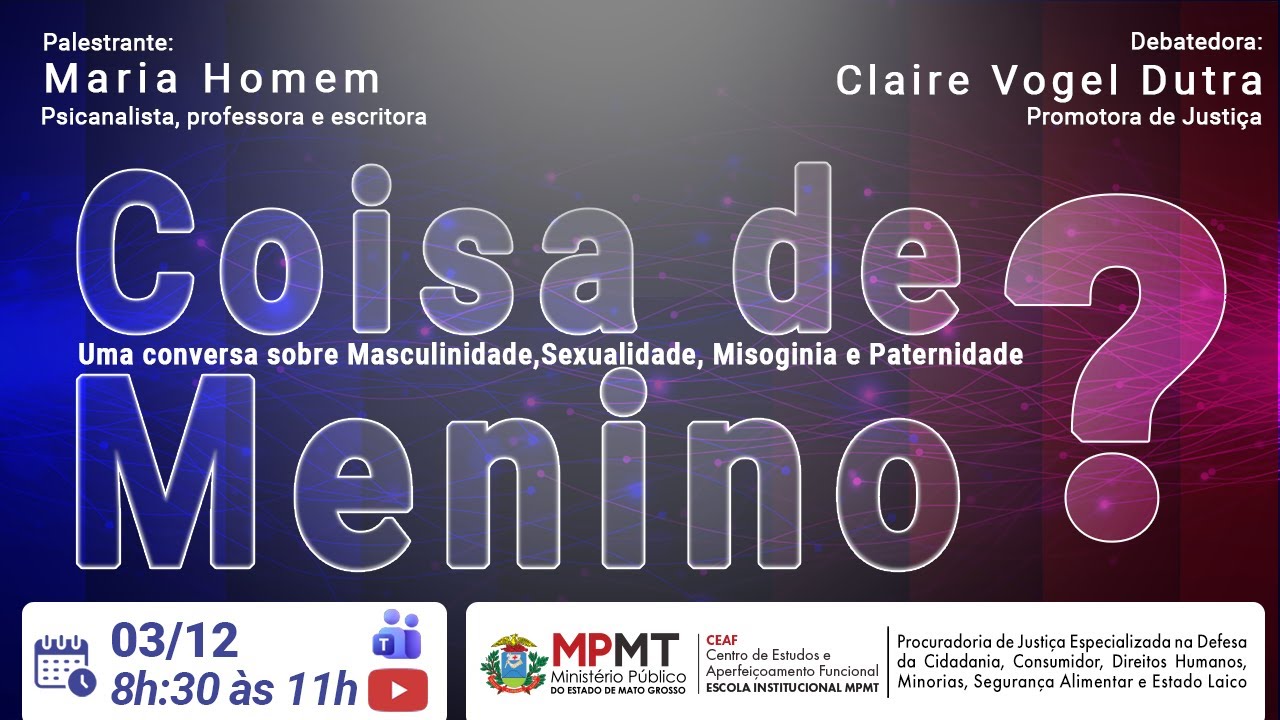 Live | Palestra &ldquo;Coisa de Menino: Uma conversa sobre masculinidade, misoginia e paternidade