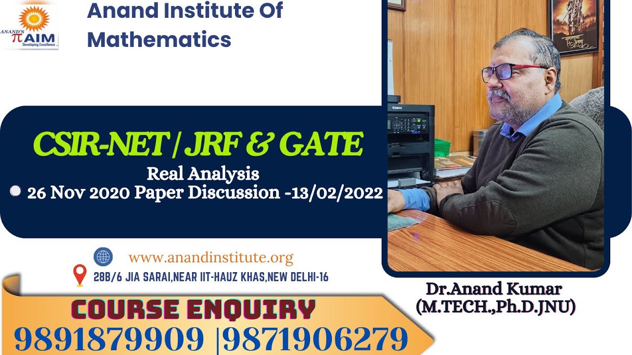 Real Analysis 26 Nov 2020  Paper Discussion -13/02/2022