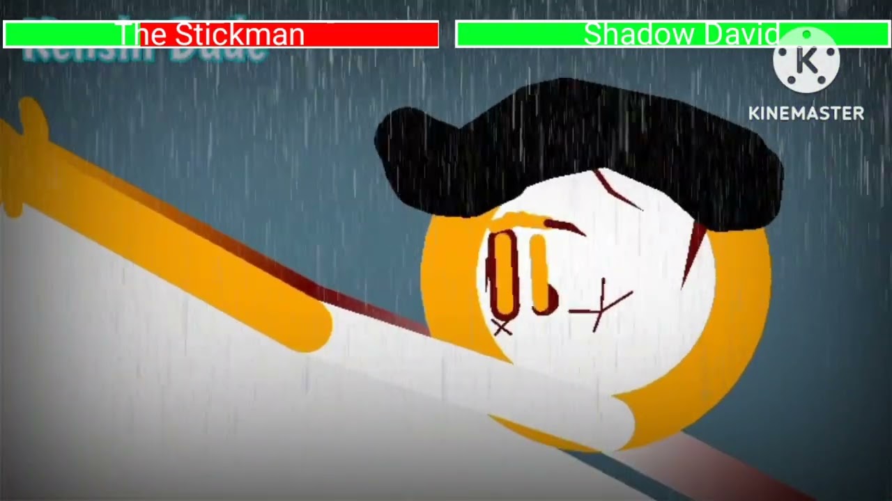 The Stickman: Facing The Demon with healthbars Final Battle