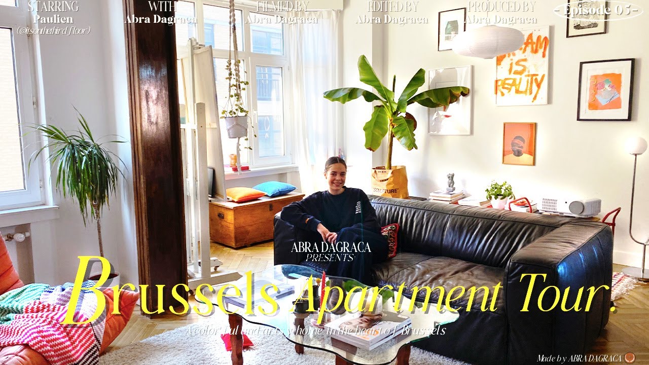 BRUSSELS APARTMENT TOUR - Thrifted Home Tour of a Rental Apartment + Vintage Home Decor & furniture