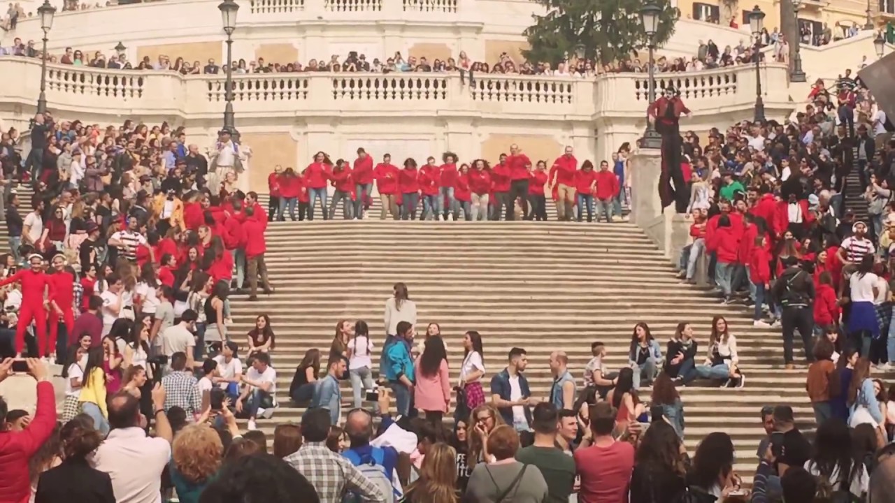 Spanyol l&eacute;pcső, szombat nap k&ouml;zben :)