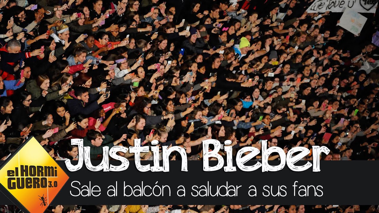 Justin sale al balcón a saludar a sus fans - El Hormiguero 3.0