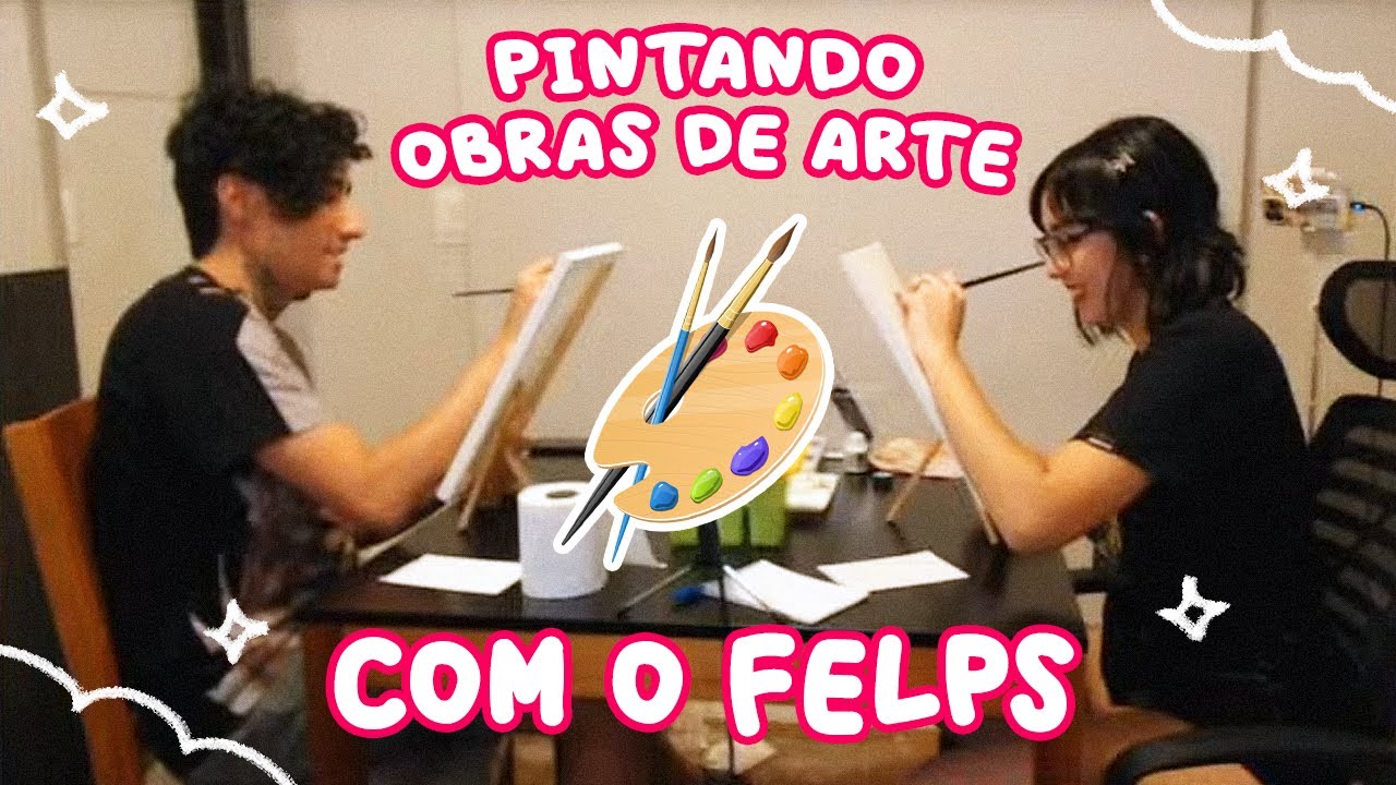 Revezando Na PINTURA DE QUADROS ft. @FelpsLIVE 🎨✨ - tiemiau