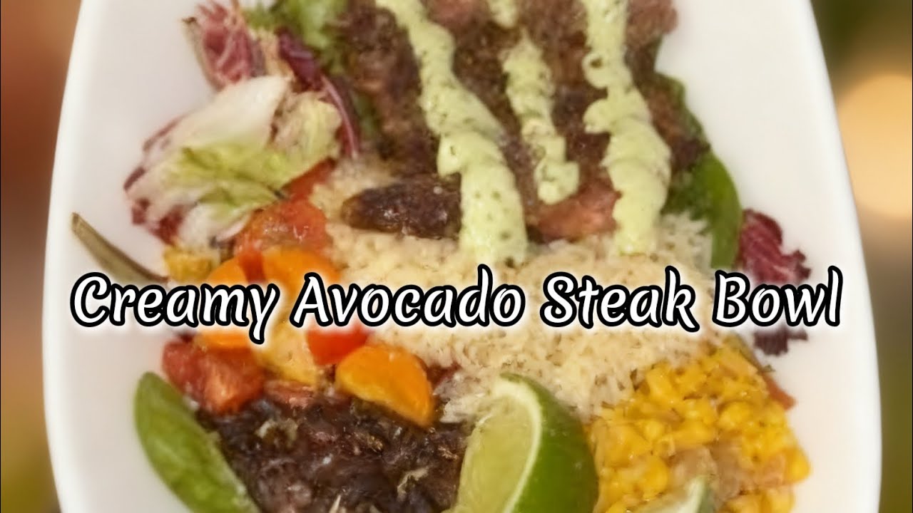 The Juiciest NY Strip Steak Bowl You’ll Ever Make 🥩🥑🍋‍🟩🌶️🍚🥬🌽🫘