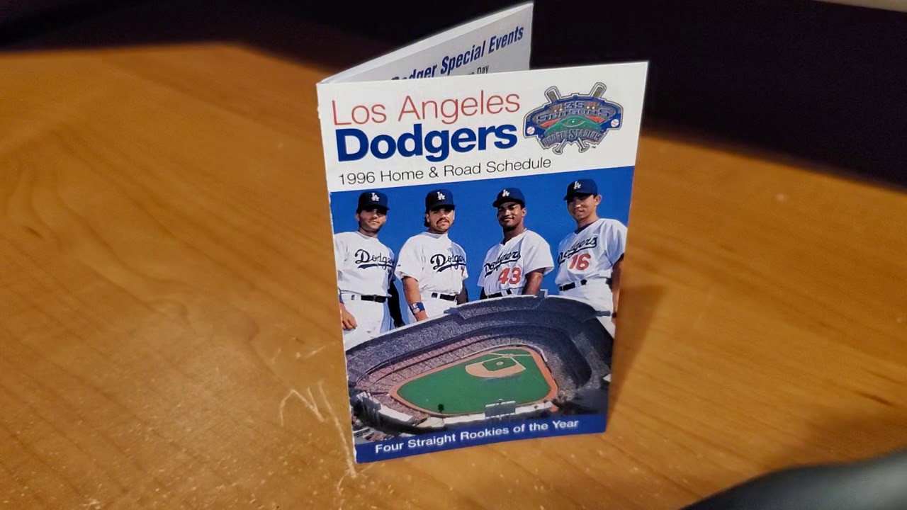 1996 L.A. Dodgers Schedule! Four 