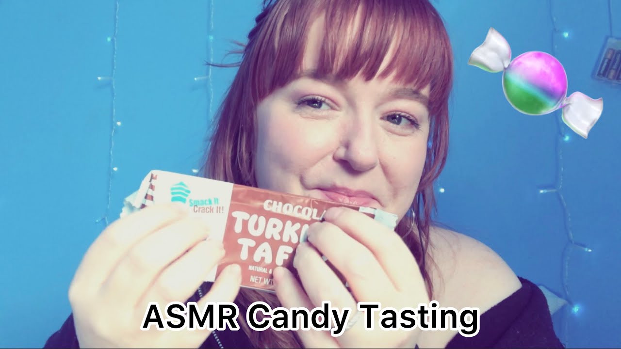 ASMR Candy Shop Haul~eating, crunching, chewing sounds