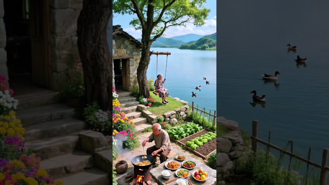 When I reach my later years, I will choose a small courtyard, fill it with blooming flowers.