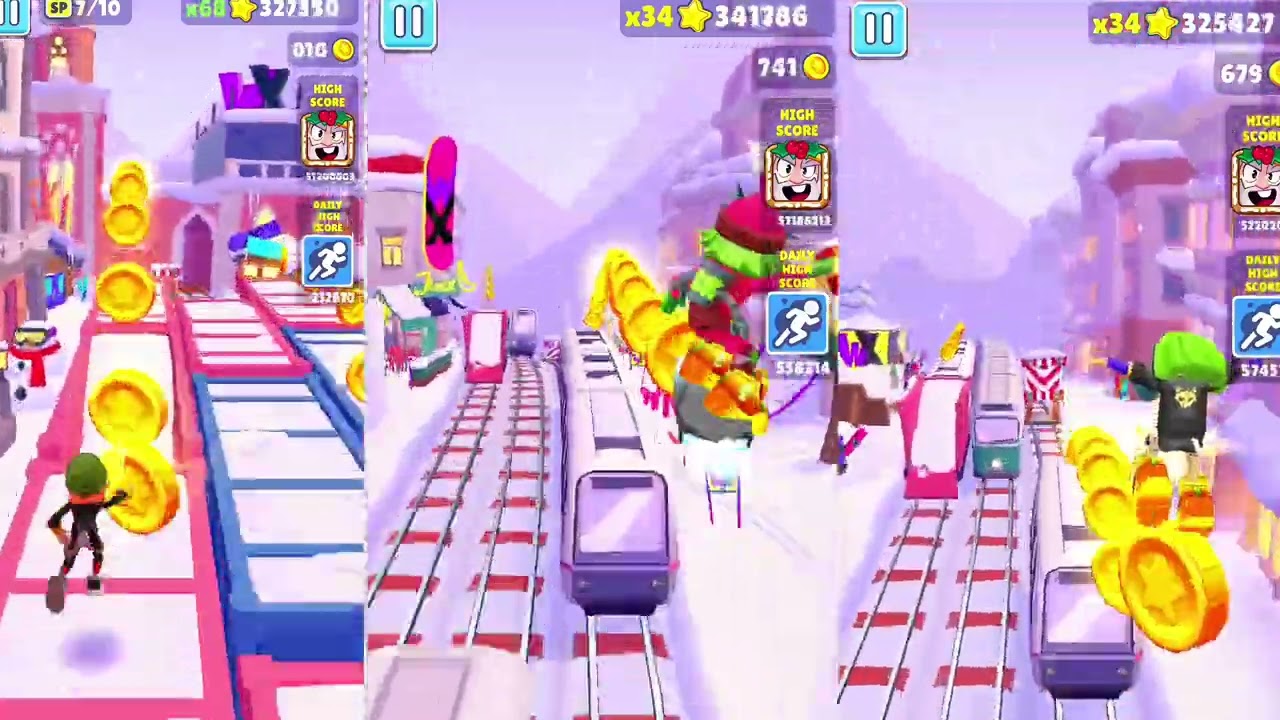 Subway Surfers 3 Screen Insane Reaction Challenge 😱 | Triple Screen Gameplay