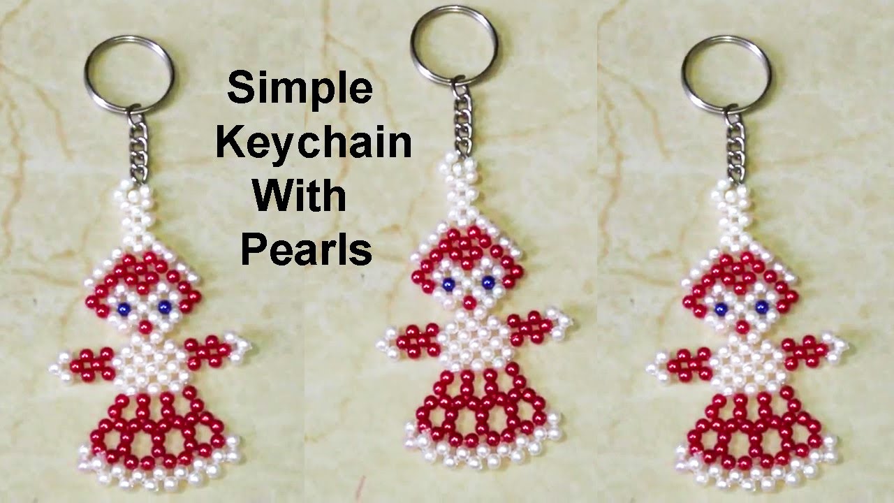 $ How To Make Crystal Beads Keychains At Home | DIY Home Made Keychains | ♥Doll♥
