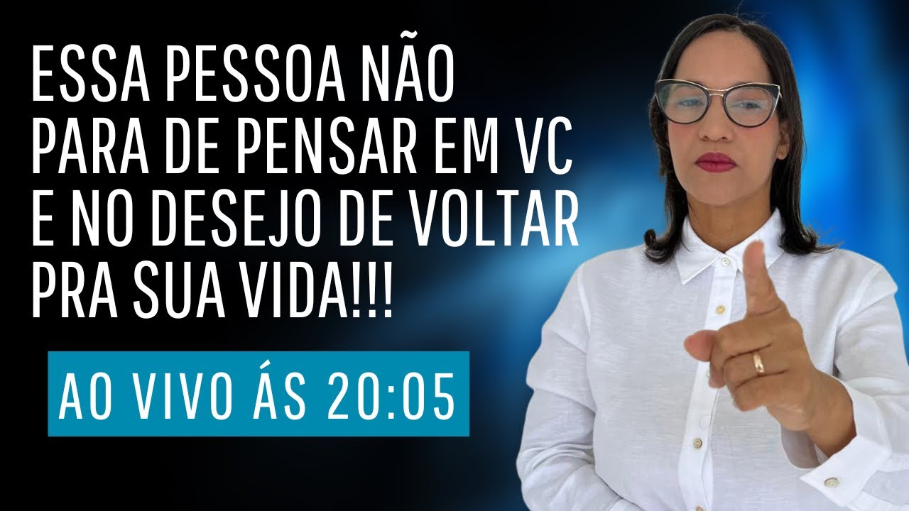 ESSA PESSOA NÃO PARA DE PENSAR EM VC E NO DESEJO DE VOLTAR PRA TUA VIDA!!!