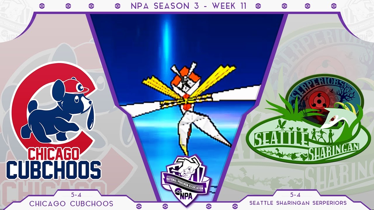 NPA Season 3 Week 11 | Chicago Cubchoos vs Sharingan Serperiors | Pokemon Draft League WiFi Battle