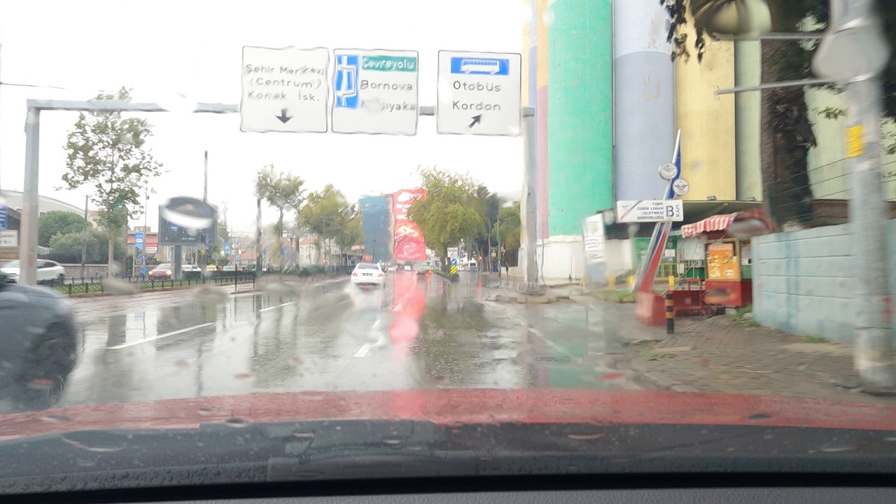 Yağmurlu Bir Günde Alsancak Kordon Sahil Yolu F.Altay [4K] Sürüş Turu Ekim 2025