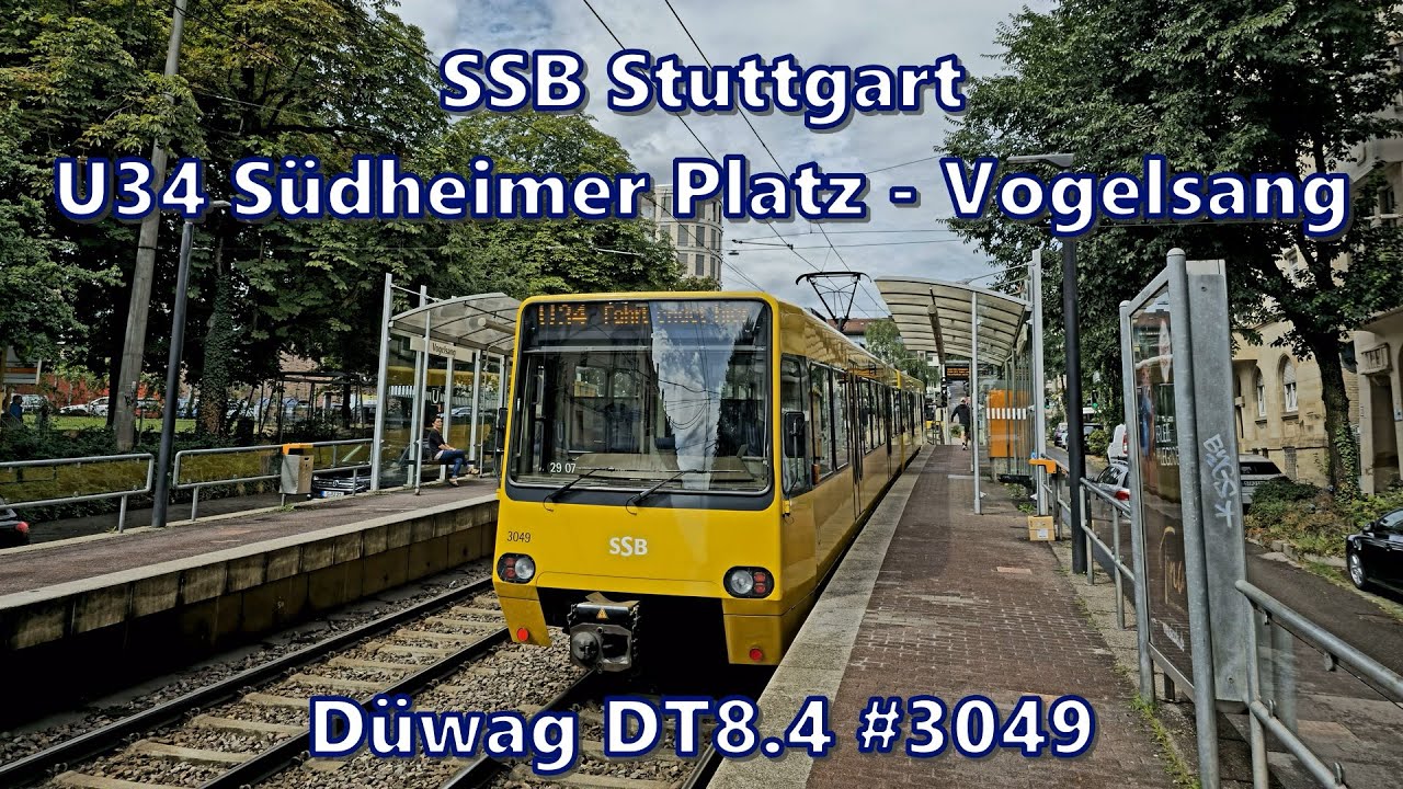 SSB Stuttgart - Linie U34, Düwag DT8.4 #3049