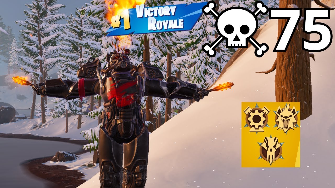 75 Elimination T-60 POWER ARMOR Solo Vs Squads Zero Build Gameplay (Fortnite Chapter 5 Season3)