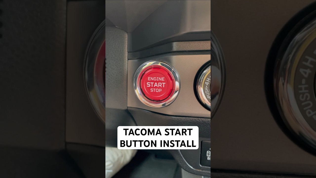 Red Tacoma Start Button Install!