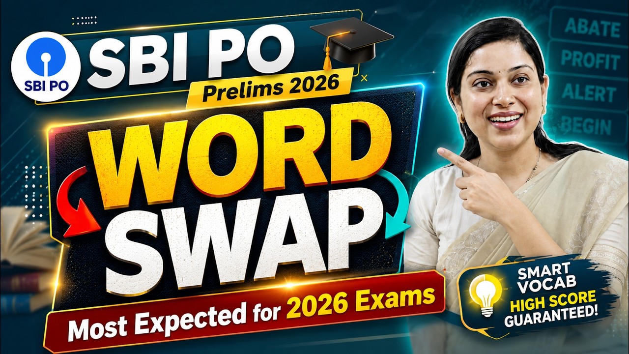 🚀 SBI PO Prelims 2026 | WORD SWAP | Most Expected Questions for Bank Exams | By Farha Ma'am