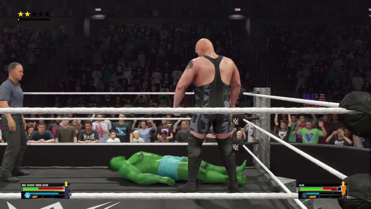Hulk Vs Big Show One On One Match Raw 2k25
