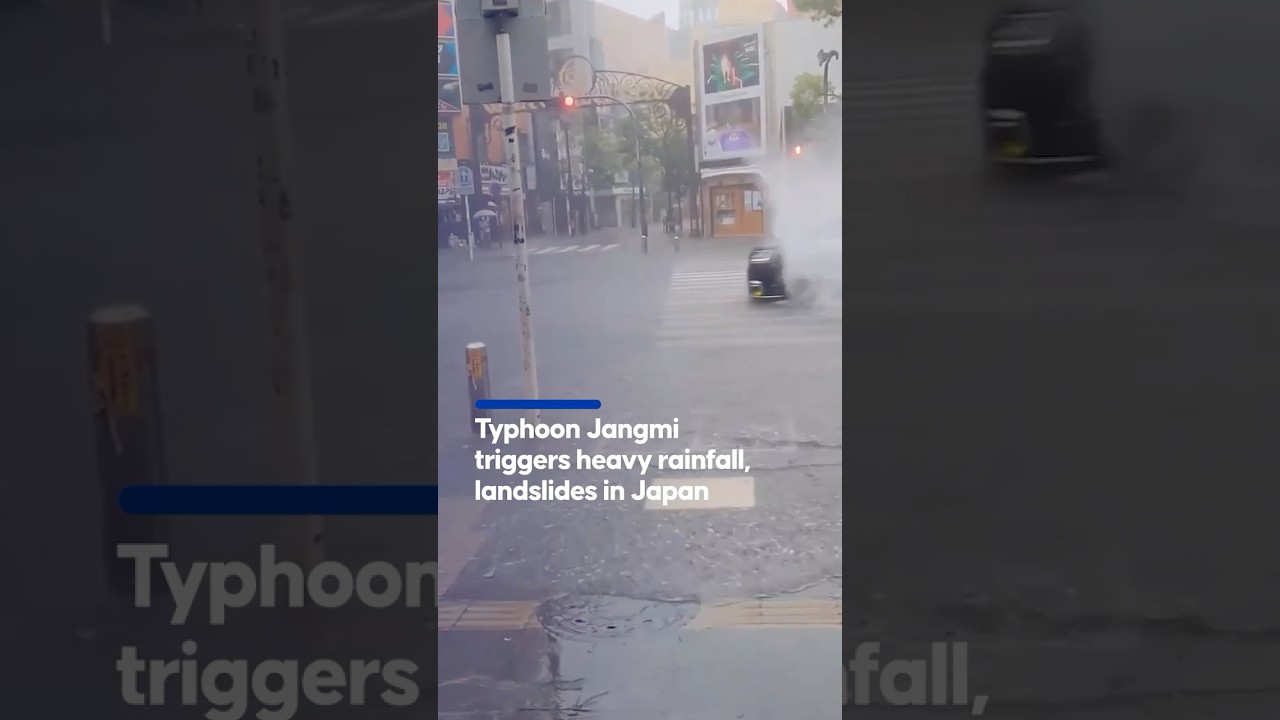 Tropical Storm Jangmi foods central and eastern Japan