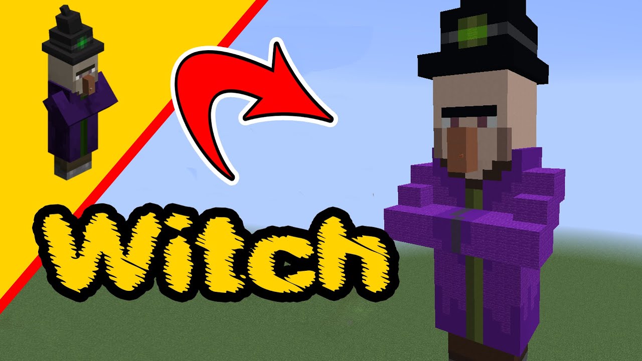 Ведьма из Minecraft, Статуя из Minecraft, Сборка моба, Руководство по сборке Minecraft — Bedrock,...