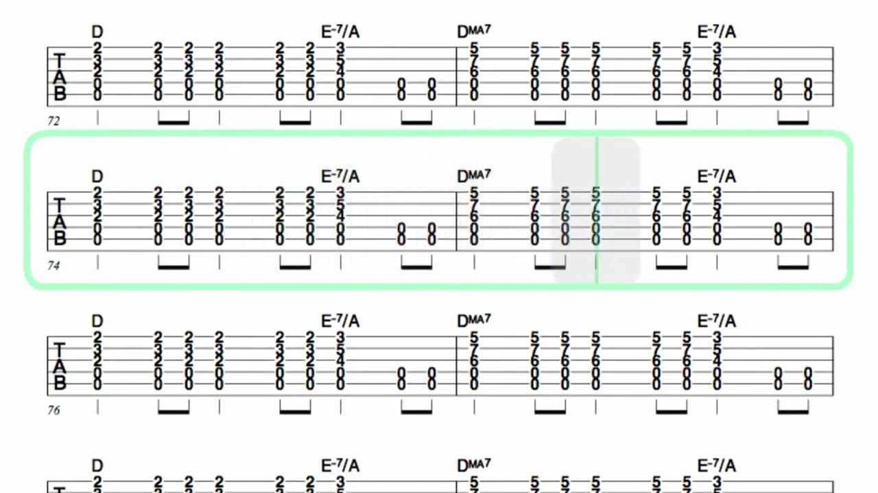 YES ● And You and I [ Isolated Guitar 1 + TAB ]