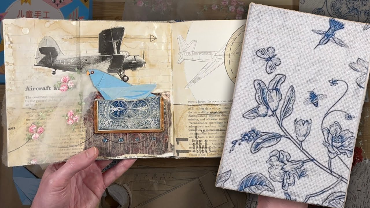 My first time book binding and junk journaling (made from one trip to the thrift store)