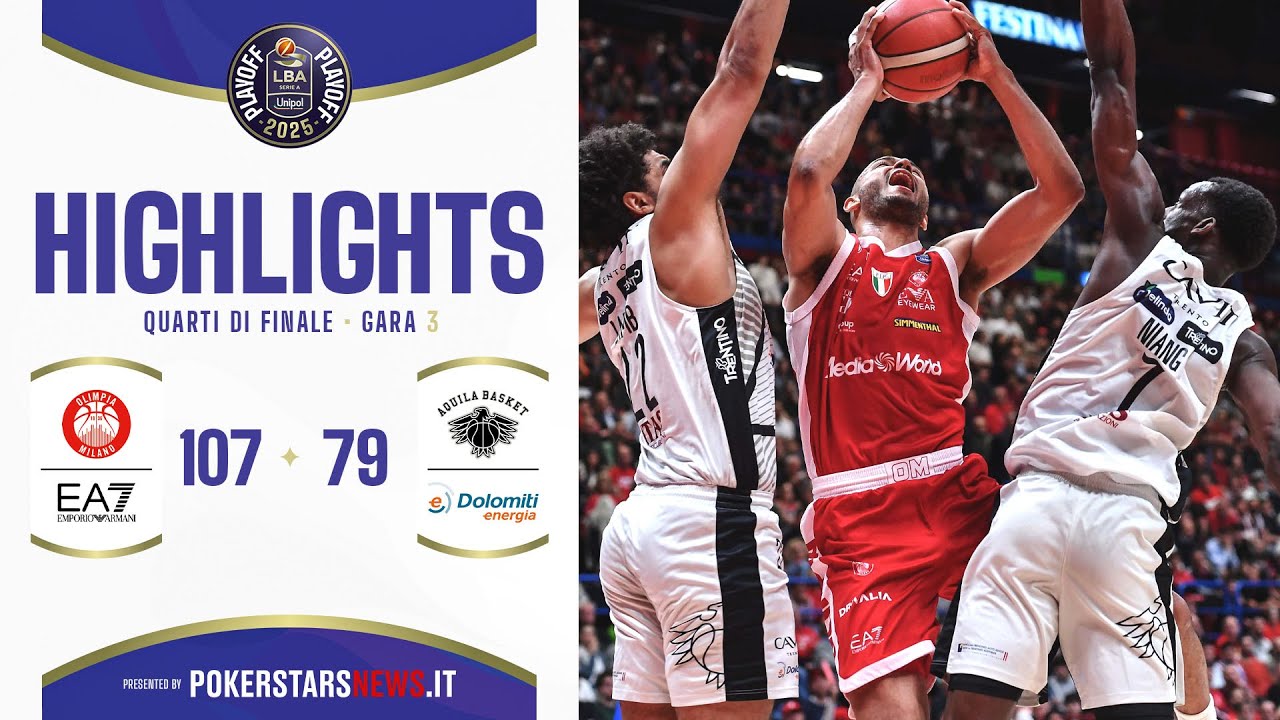EA7 Emporio Armani Milano – Dolomiti Energia Trentino | PokerstarsNews Highlights | QF | Gara-3