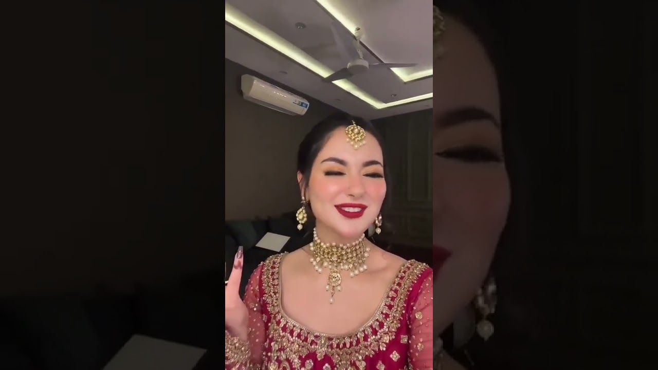 Hania Amir Bridal Look Transition❤️ #ytshorts #youtubeshorts #youtube #glamreel