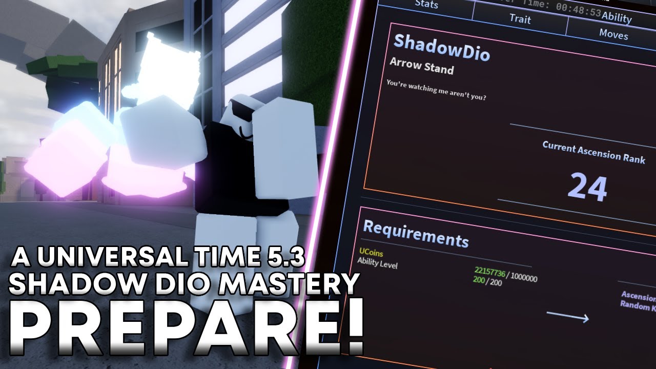 [AUT] SHADOW DIO MASTERY PREPARATION GUIDE