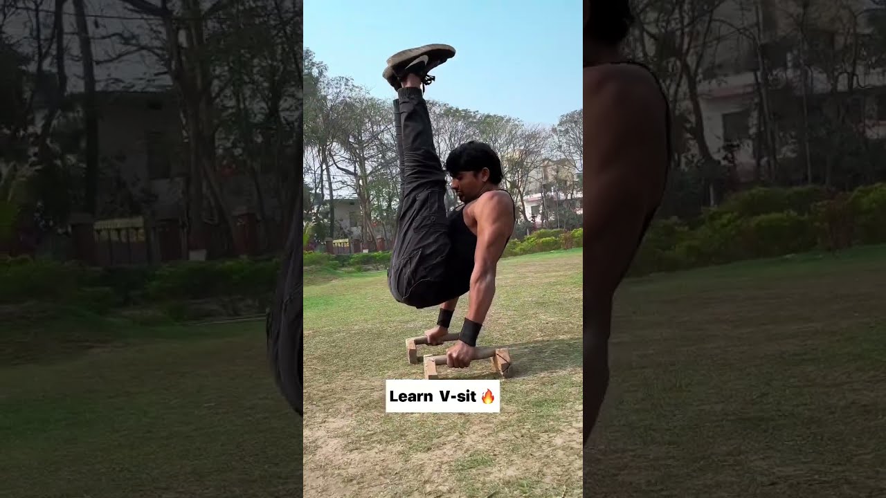 Learn V-sit in 5 steps 🔥| #vsit #calisthenics #tutorialvideo #shivazfitzoneshorts