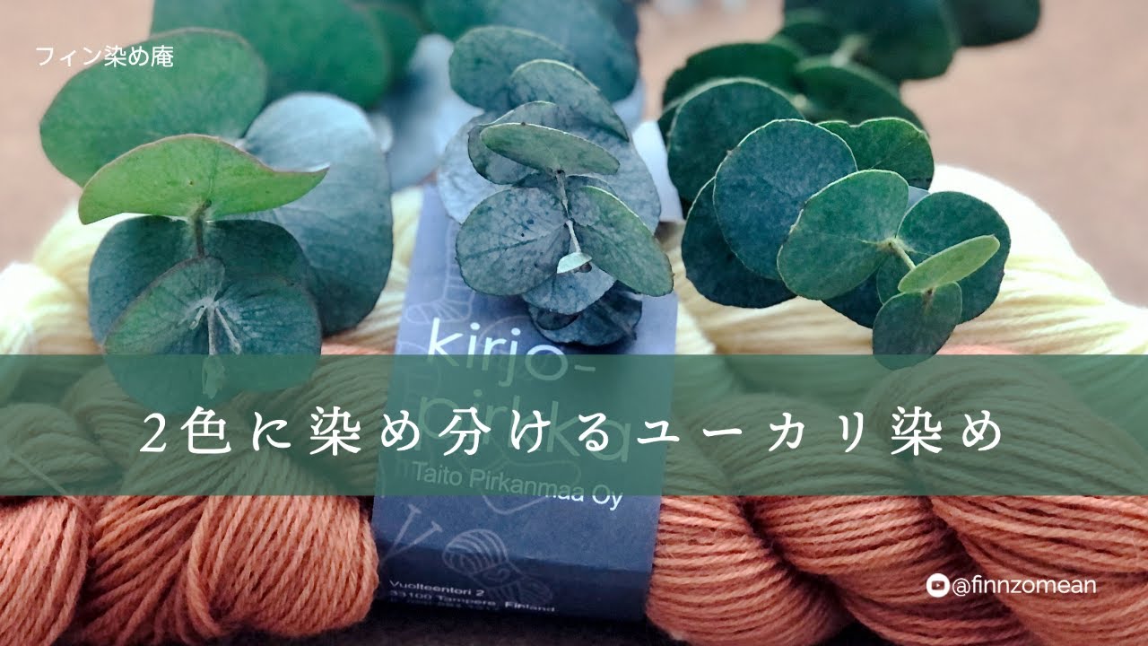 #15 2色に染め分けるユーカリ染め