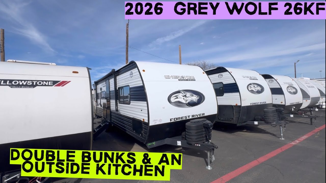 Double Bunks & Tons Of Storage! 2026 Cherokee Grey Wolf 26KF 