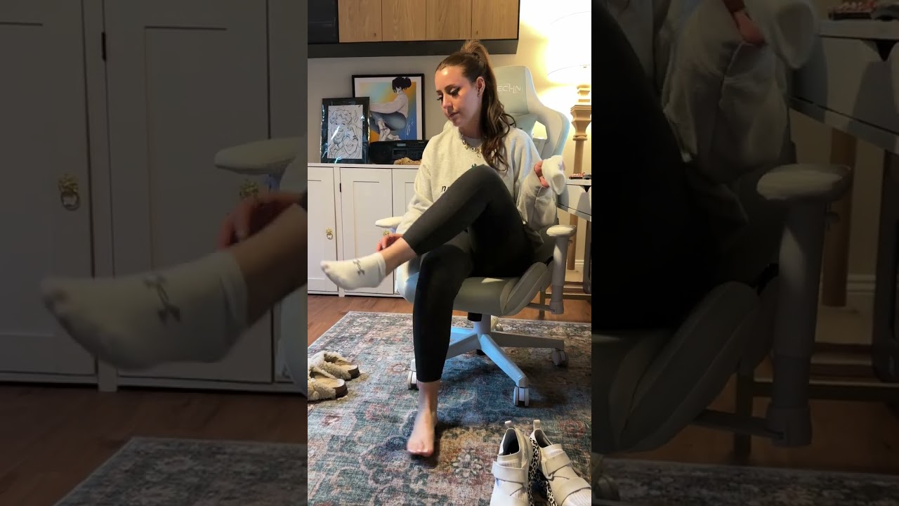 It's so nice to put my slippers on after a long walk!