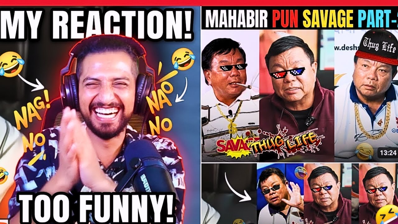 MAHABIR PUN Savage Thug Life PART 2 REACTION! 🤣 I couldn't stop my laugh #mahabirpunthuglife