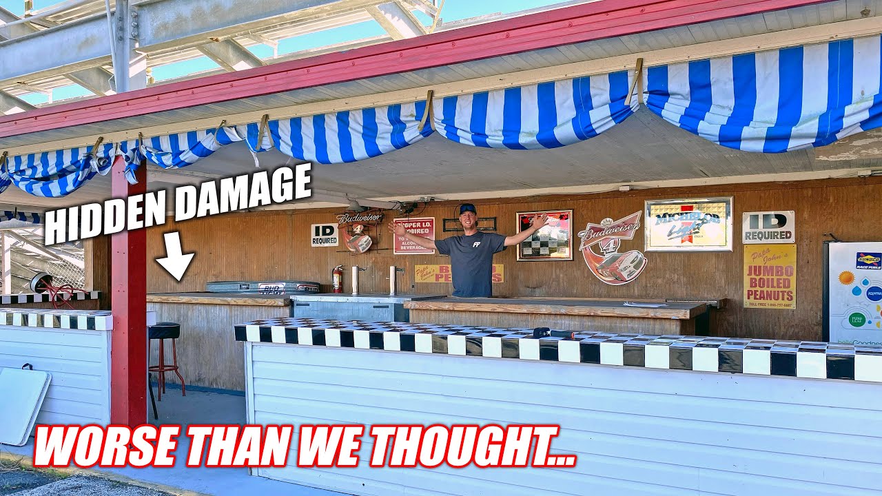 Renovating an Abandoned Racetrack Part 3 - Demo & Remodeling the Freedom Factory's Bars and Kitchen!