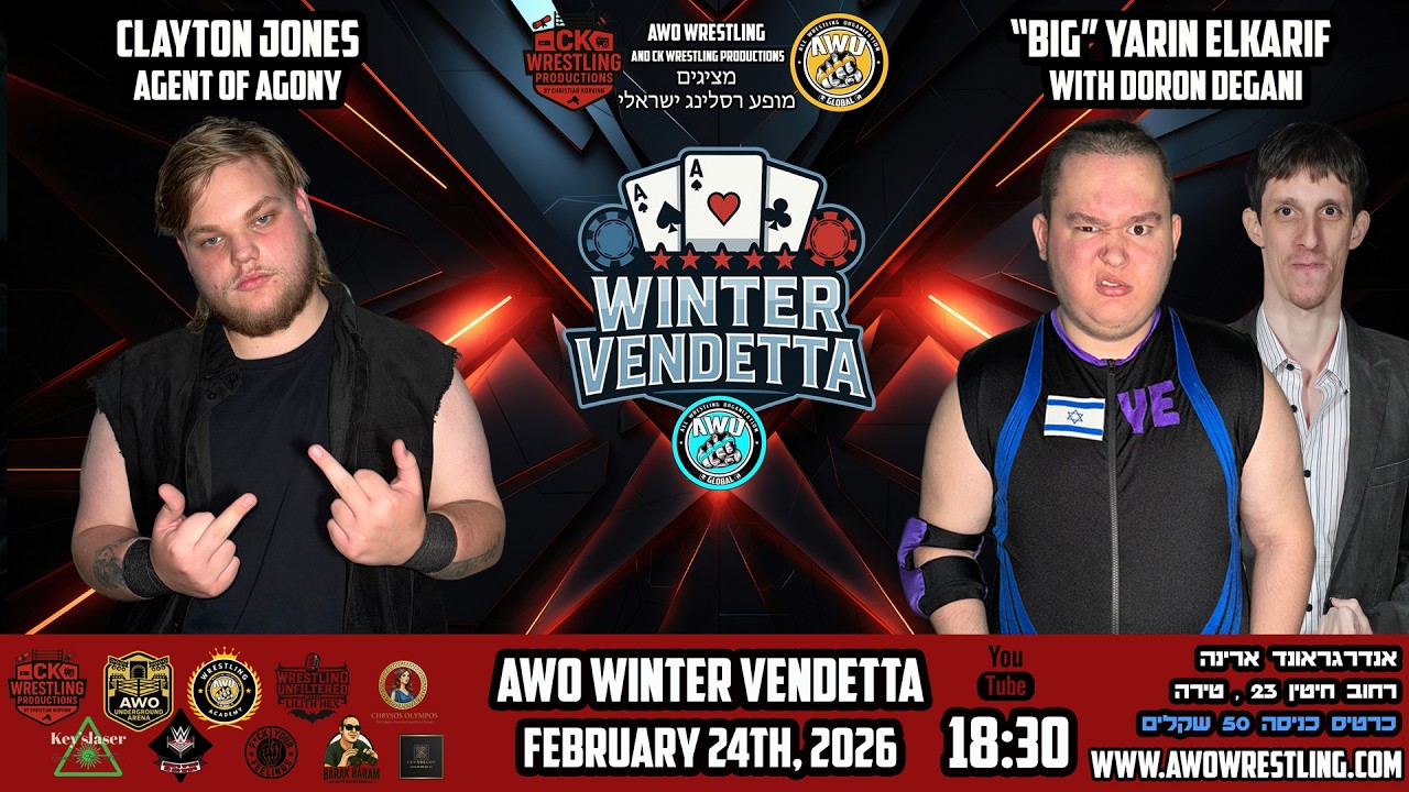 AWO Winter Vendetta 2026 | Clayton Jones vs. Yarin Elkarif