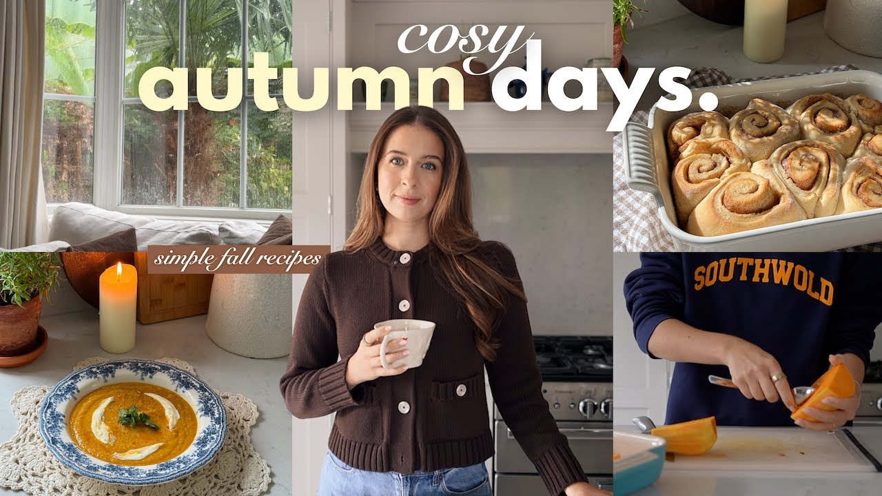 cosy autumn days 🧸🍂🤎 soup recipes, cinnamon buns & celebrating fall