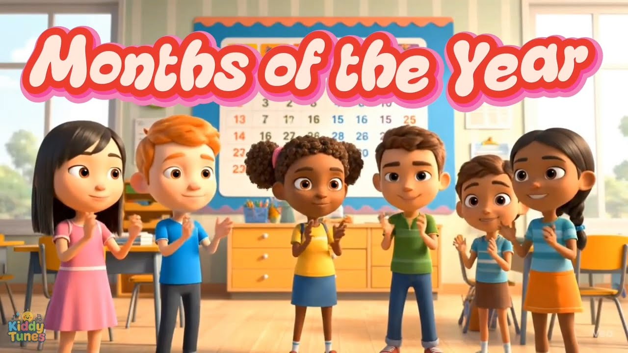 🎶 Months of the Year Song for Kids | Fun Preschool Learning Rhyme 🎶