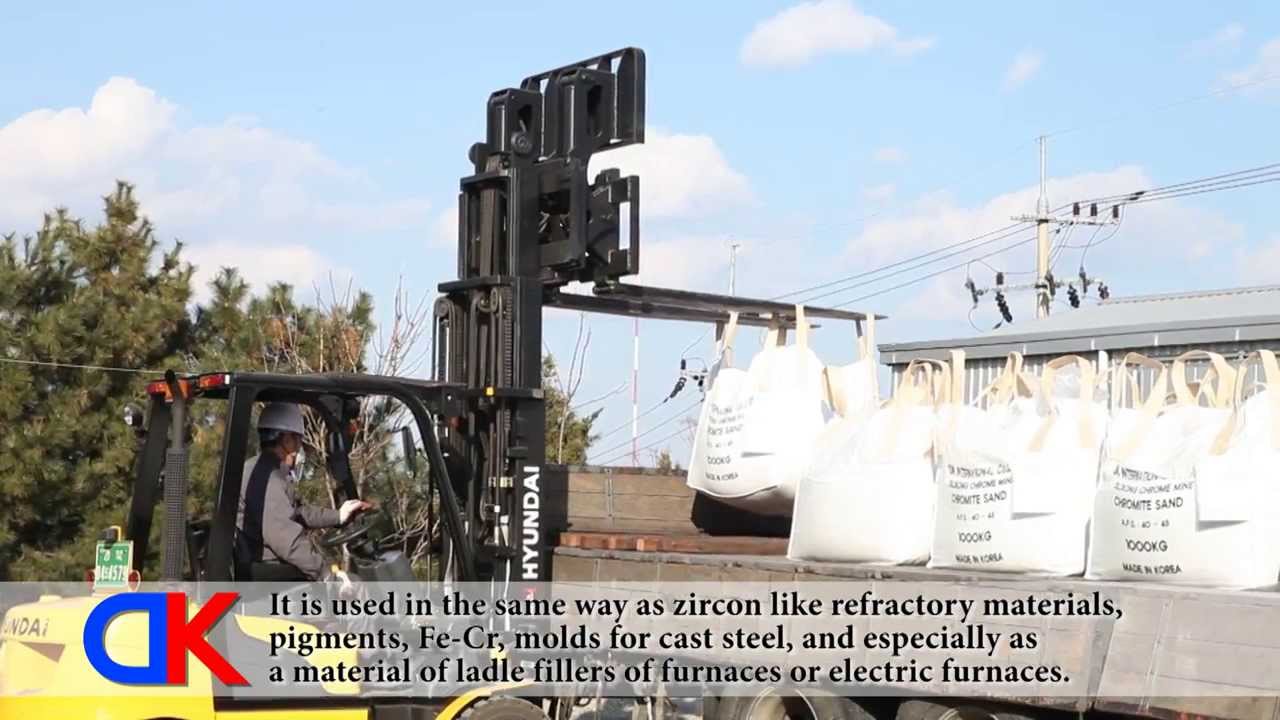 chromite sand, cromite, sand, mold, Clushing, Screening by DK International 디케이인터네셔널