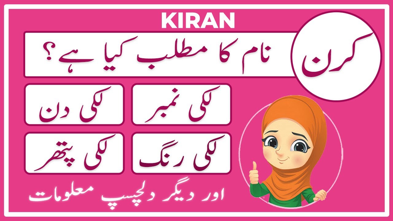 Kiran Name Meaning in Urdu | Kiran Naam Ka Matlab Kya Hai کرن  | Amal Info TV