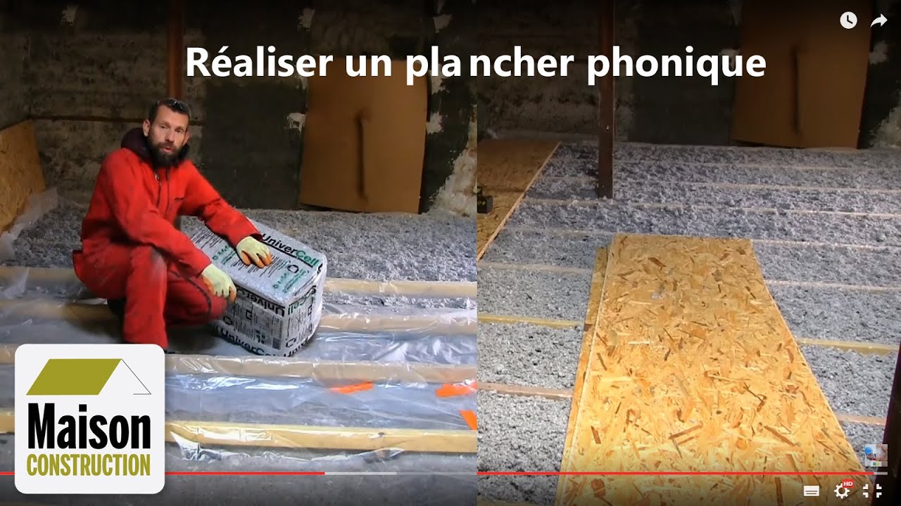 Isolation phonique plancher neuf ou rénovation