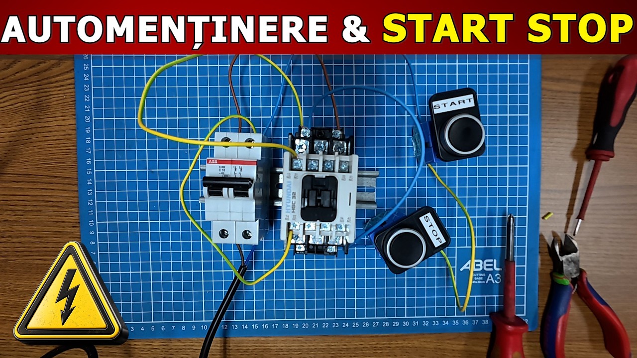 Automenținerea contactorului - START-STOP - explicată PAS CU PAS