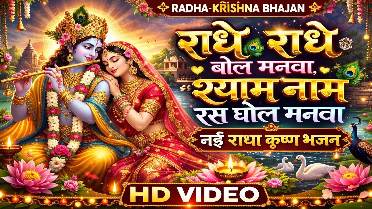 🌸 राधे राधे बोल मनवा | नया राधा कृष्ण भजन 2026 | Radha Krishna Bhajan HD Video | Shyam Naam 🌺