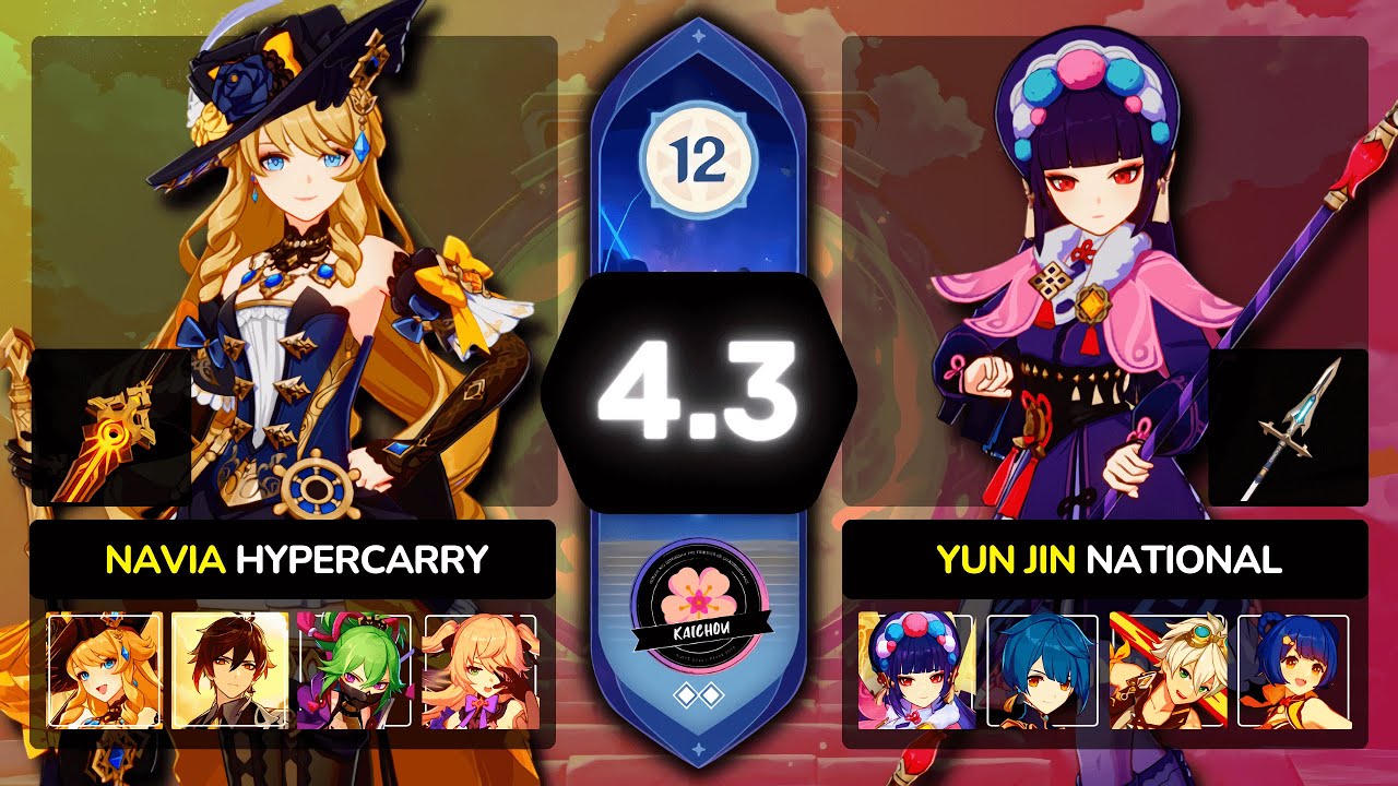 C0 Navia Hypercarry || C6 Yunjin National / SPIRAL ABYSS 4.3 / Genshin Impact