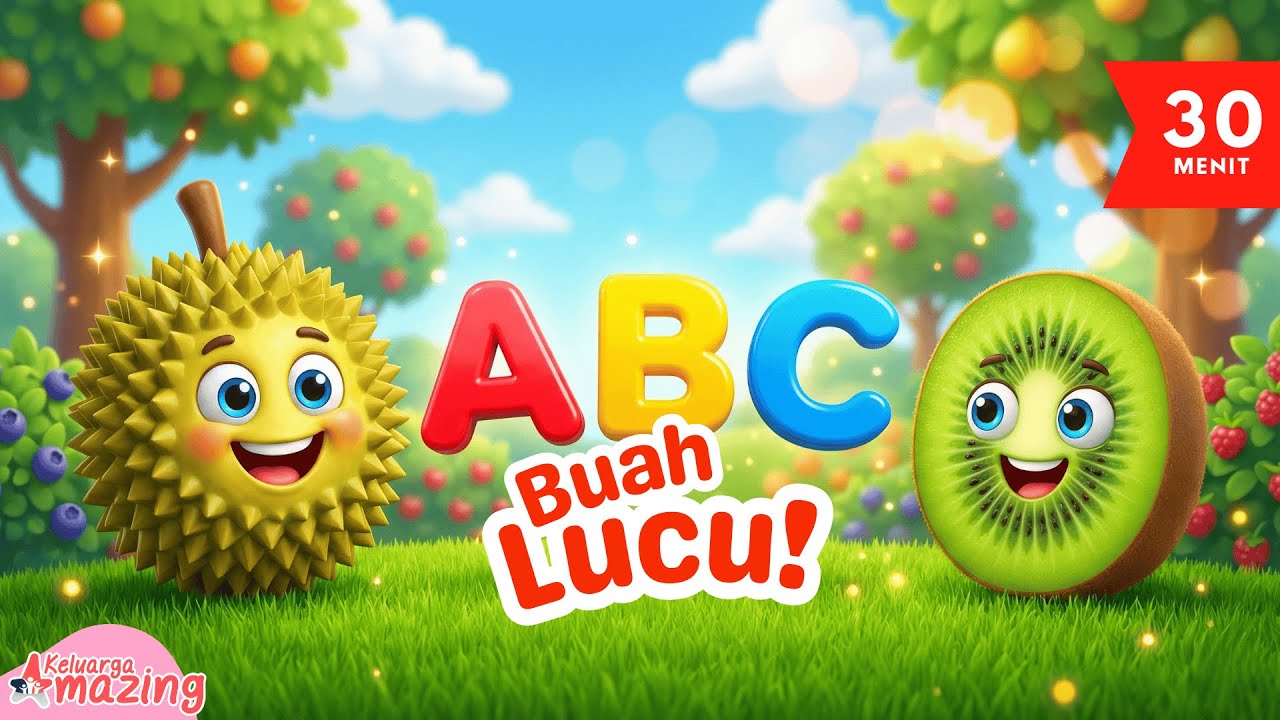 Belajar Angka 1-10 & Nama Buah | Kartun Edukasi Anak PAUD TK Bahasa Indonesia 🍌🍓