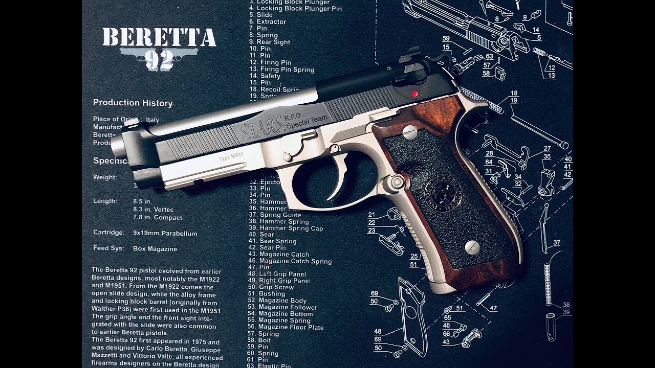 Real Samurai Edge (Albert Wesker Model) Beretta 92 Brigadier - Resident Evil