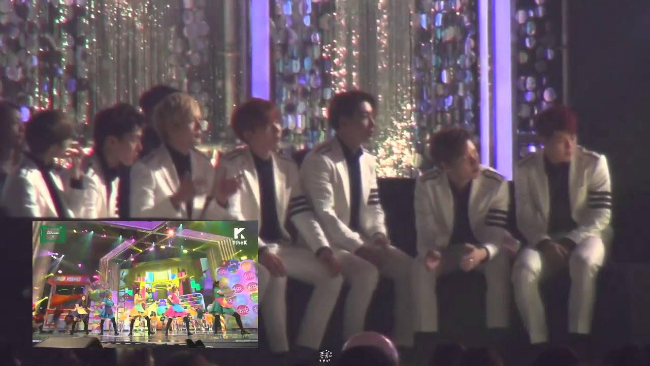 [Fancam] 151107 MONSTA X (몬스타엑스) REACTION RED VELVET (레드벨벳) - DUMB DUMB @ MELON MUSIC AWARDS 2015