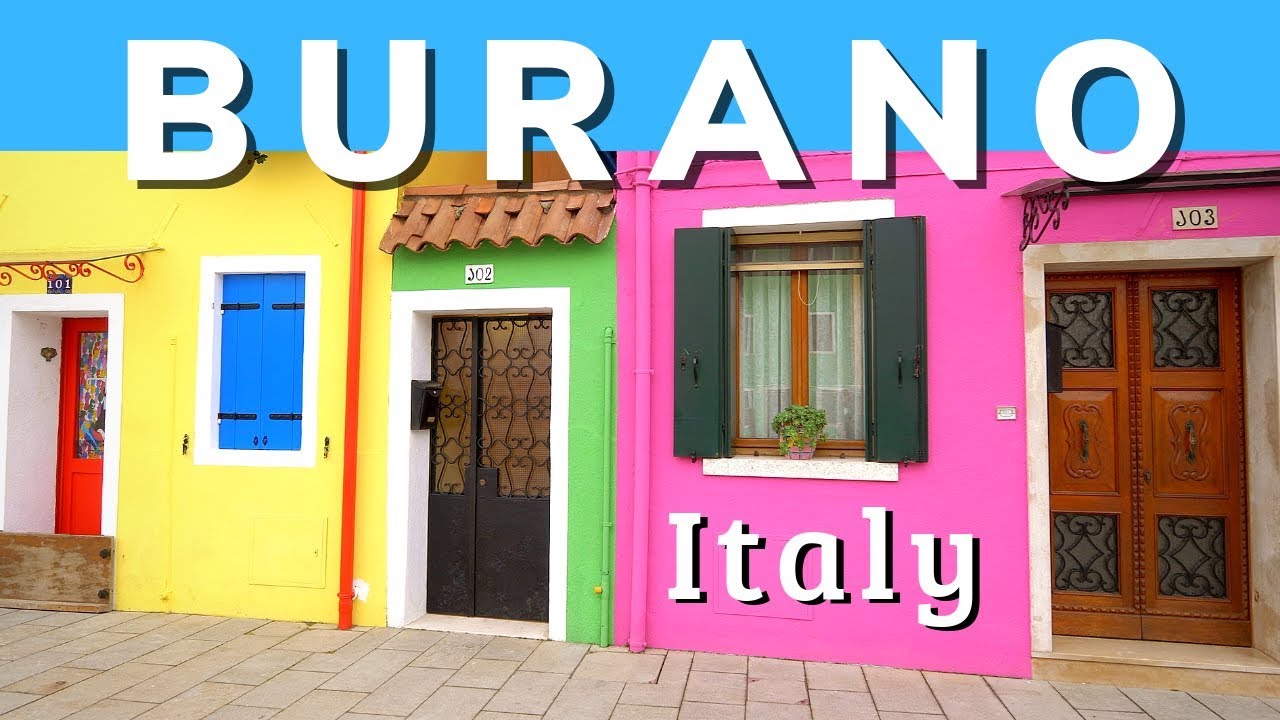 Burano Island Venice - Colorful Burano, Italy 4K