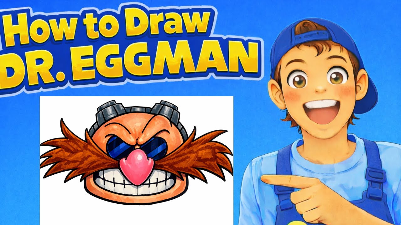 HOW TO DRAW DR. EGGMAN FROM SONIC! (EASY FOR KIDS!)