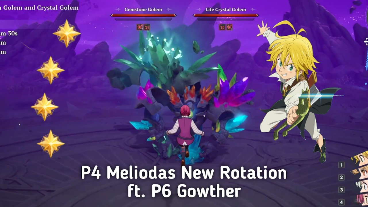 P4 Meliodas VS TJ Sector 7 Golems (ft. P4 Eli, P5 Daisy, P6 Gowther) - 7DS Origin
