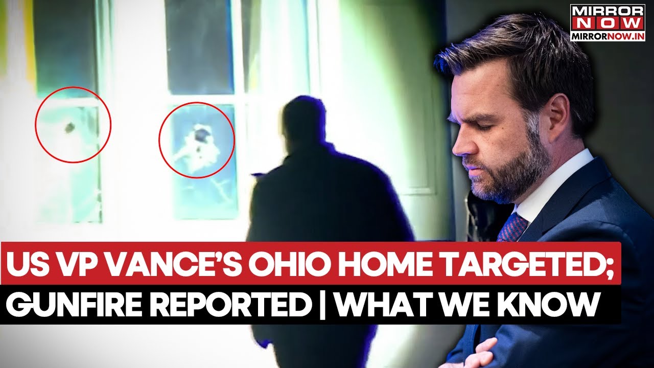 US VP JD Vance&rsquo;s Cincinnati Home Attacked; Shots Fired, Windows Broken, Suspect Held | 1st Video Out